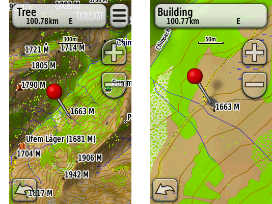 Garmin Oregon GPS interface screenshot