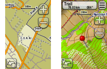 Garmin Oregon GPS interface screenshot