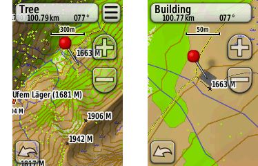 Garmin Oregon GPS interface screenshot